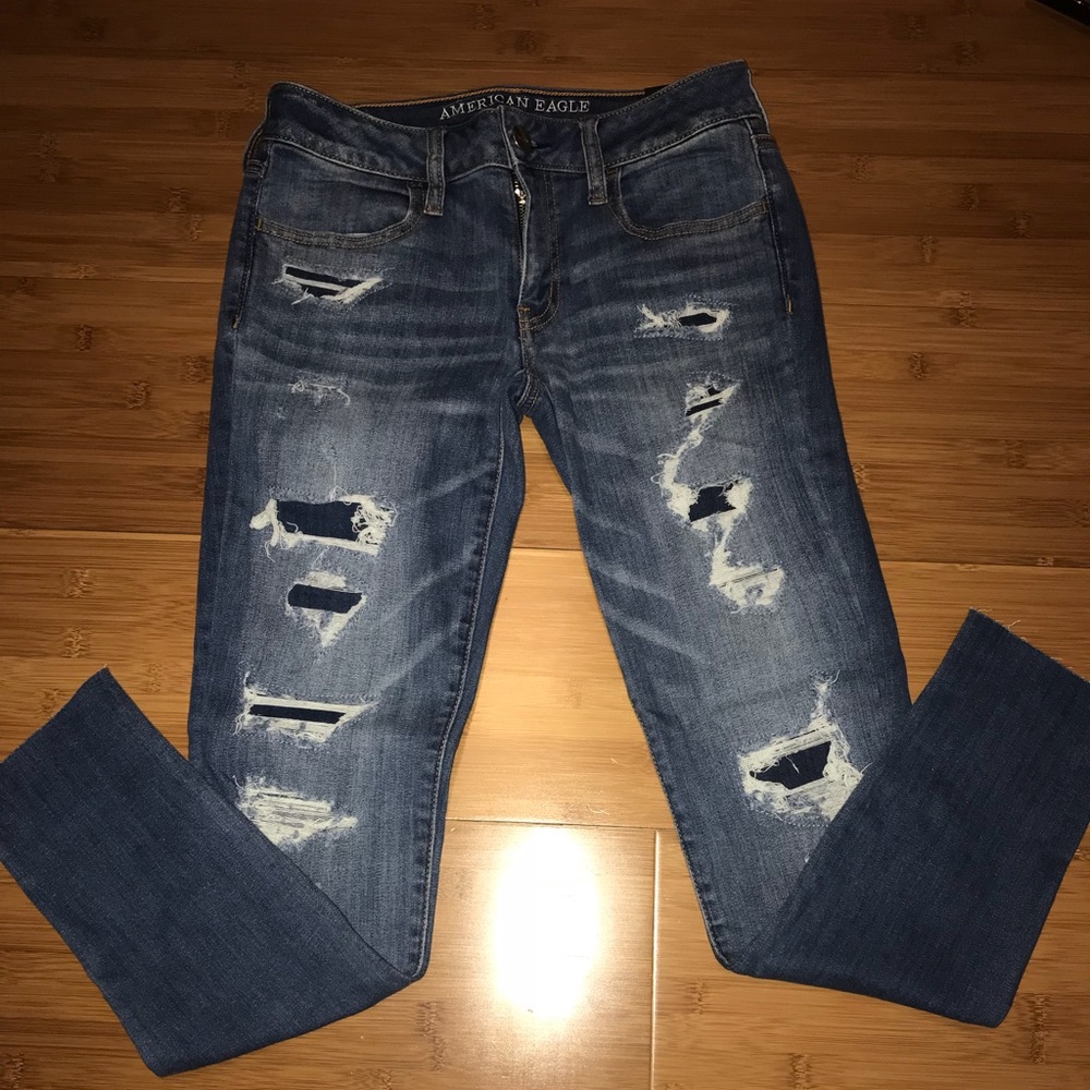 American eagle ripped jeans